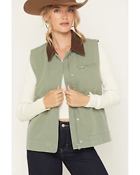 Ashley Women's Solid Quilted Canvas Barn Jacket