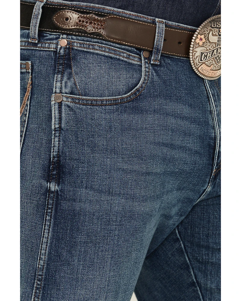 Wrangler Retro Men's Hanford Medium Wash Relaxed Fit Bootcut Stretch Denim Jeans