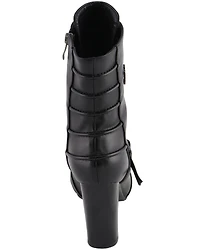 Milwaukee Leather Women's Block Heel Lace Front Boots - Round Toe