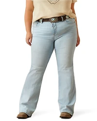 Ariat Women's June Light Wash Perfect Rise Flare Stretch Denim Jeans - Plus