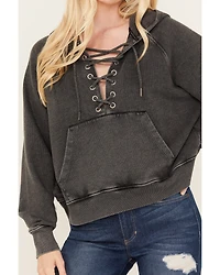Idyllwind Women's Blanche Studded Tie Front Hoodie