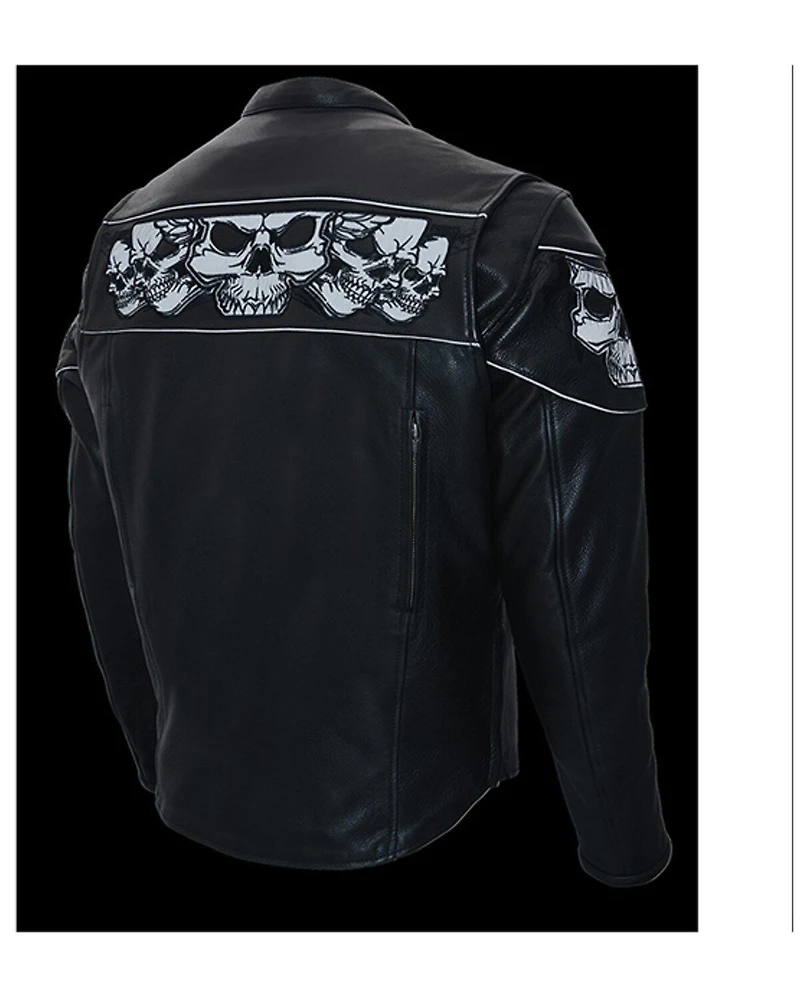 Milwaukee Leather Men's Crossover Scooter Cool-Tec Leather Motorcycle Jacket - 5X