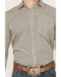 Gibson Trading Co Men's Bullseye Geo Print Long Sleeve Button-Down Western Shirt