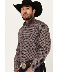 Ariat Men's Crawford Medallion Print Long Sleeve Button-Down Western Shirt - Big