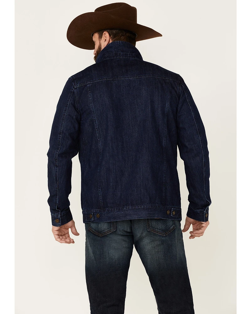 Cody James Men's Coasting Medium Wash Button-Front Unlined Denim Jacket