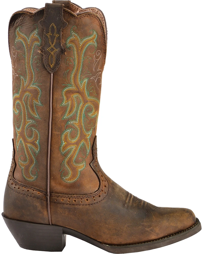 Justin Women's 12" Square Toe Stampede Western Boots