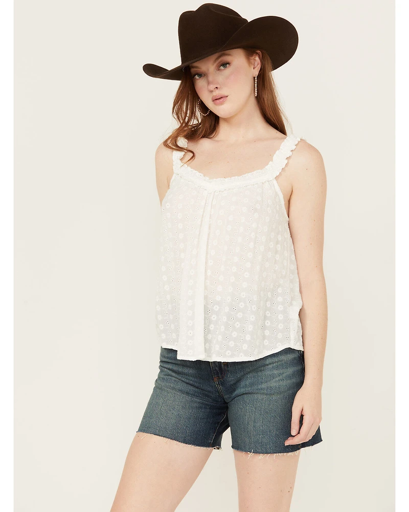 Eyeshadow Women's Eyelet Tank Top