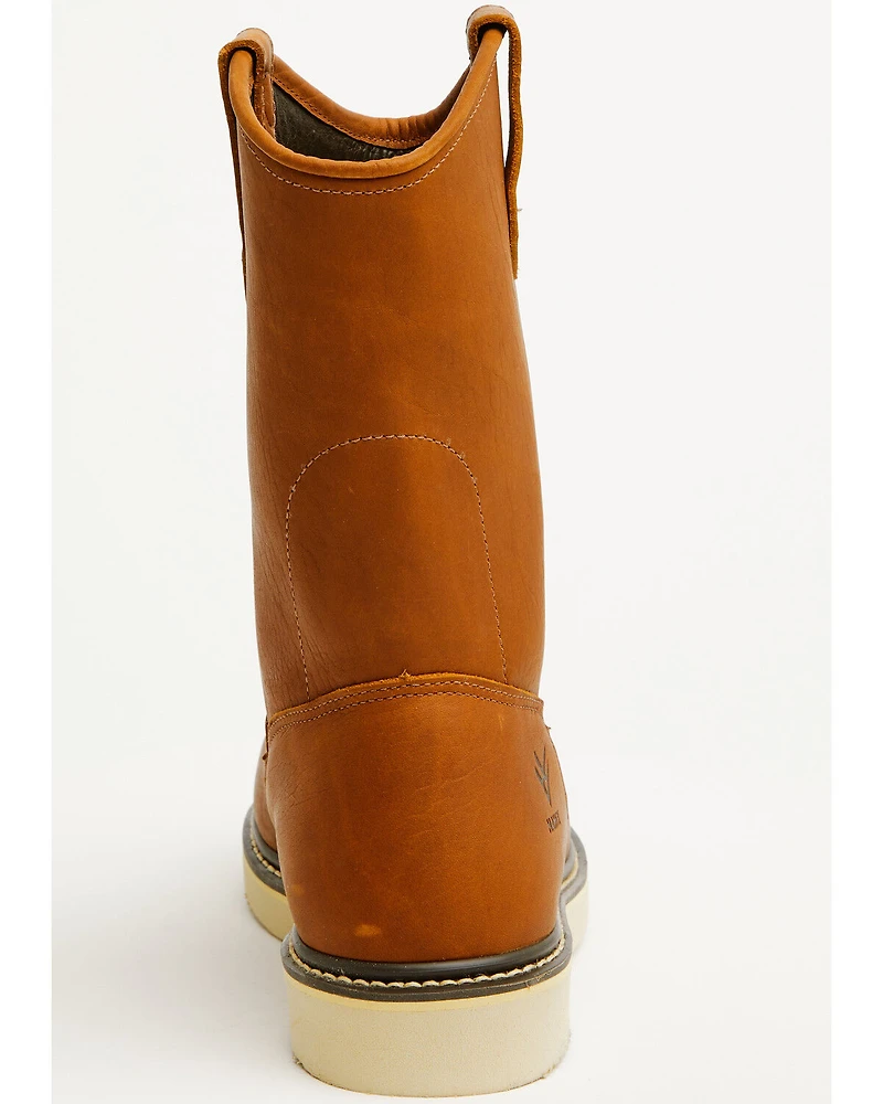 Hawx Men's Pull-On Barnyard Leather Work Boots - Composite Toe