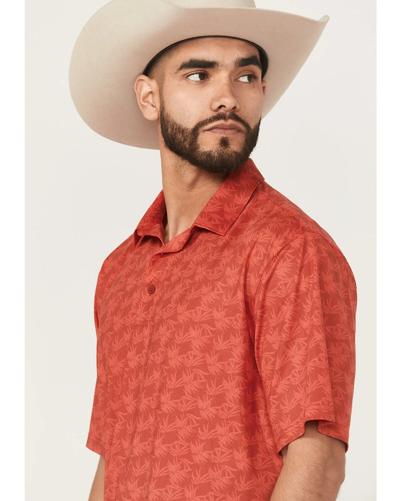 Ariat Men's 360 Airflow Printed Short Sleeve Button-Down Polo Shirt