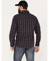 Resistol Men's Telluride Plaid Print Long Sleeve Button Down Western Shirt