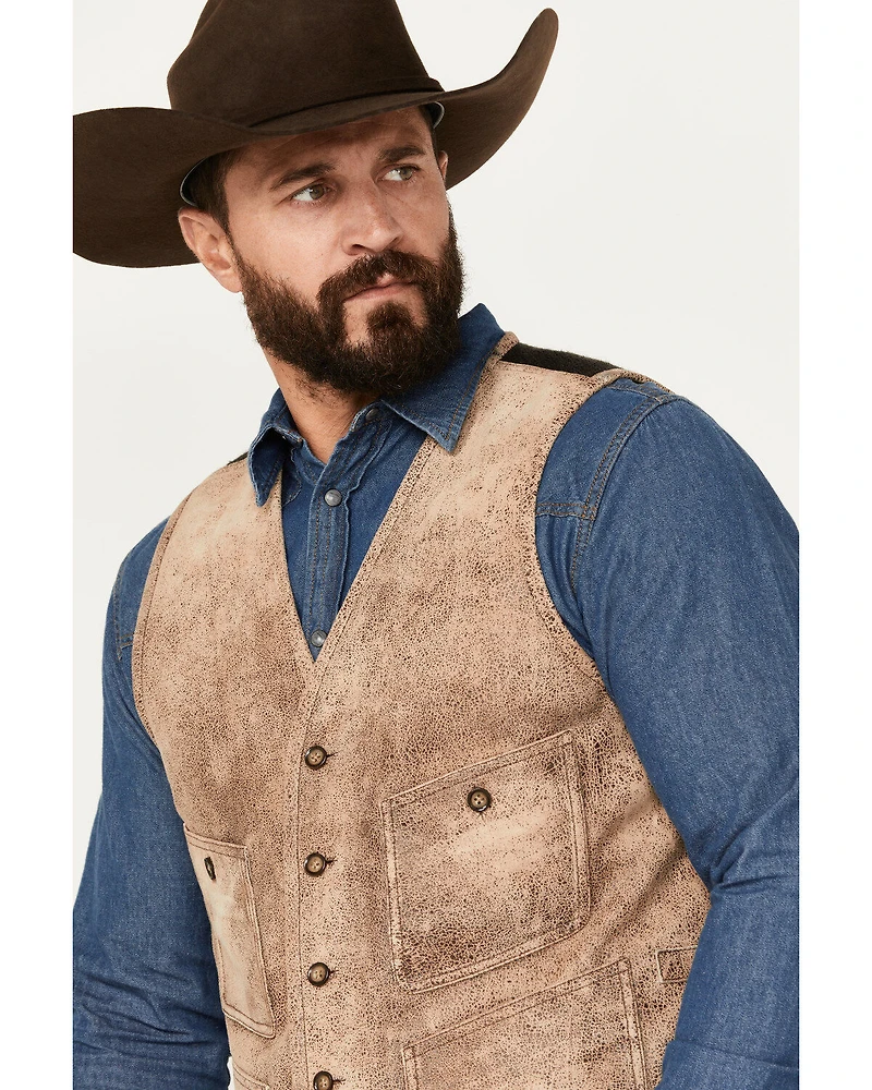 Cody James Men's White Buffalo Suede Vest