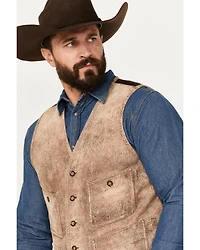 Cody James Men's White Buffalo Suede Vest