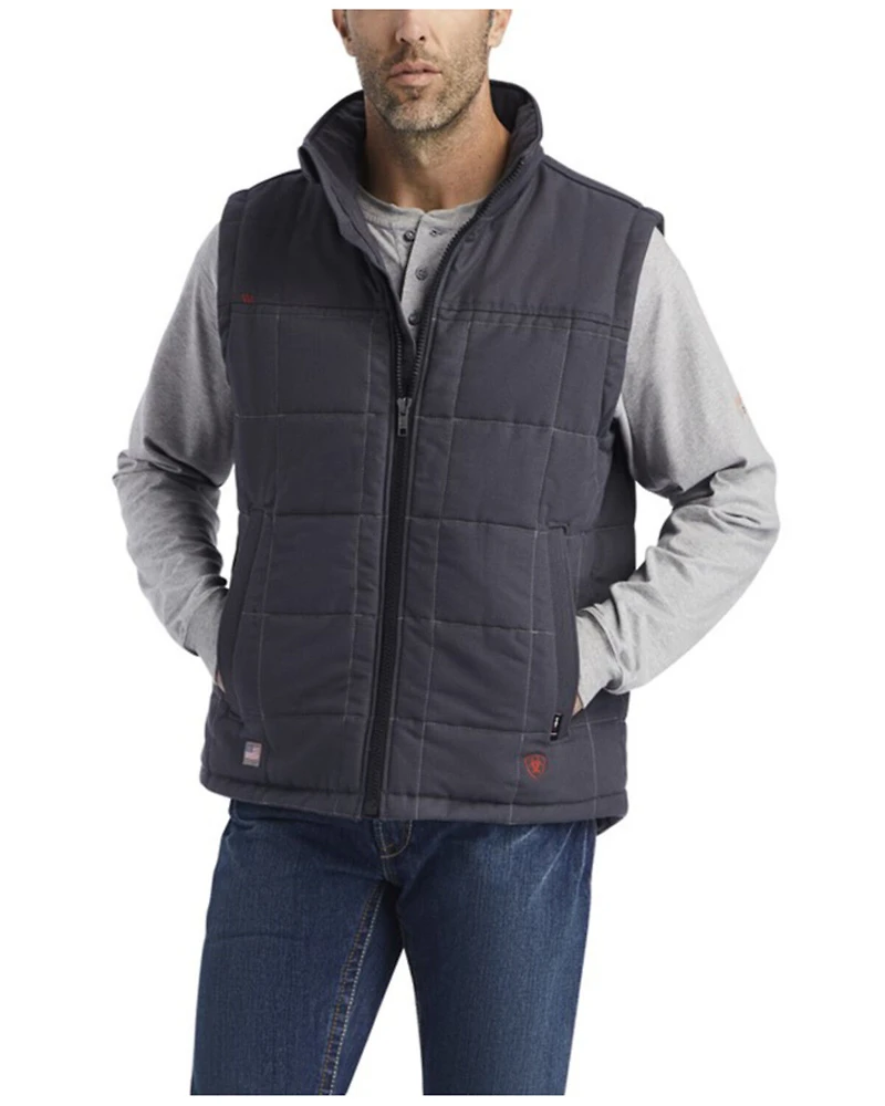 Ariat Men's FR Crius Insulated Zip-Front Work Vest - Big