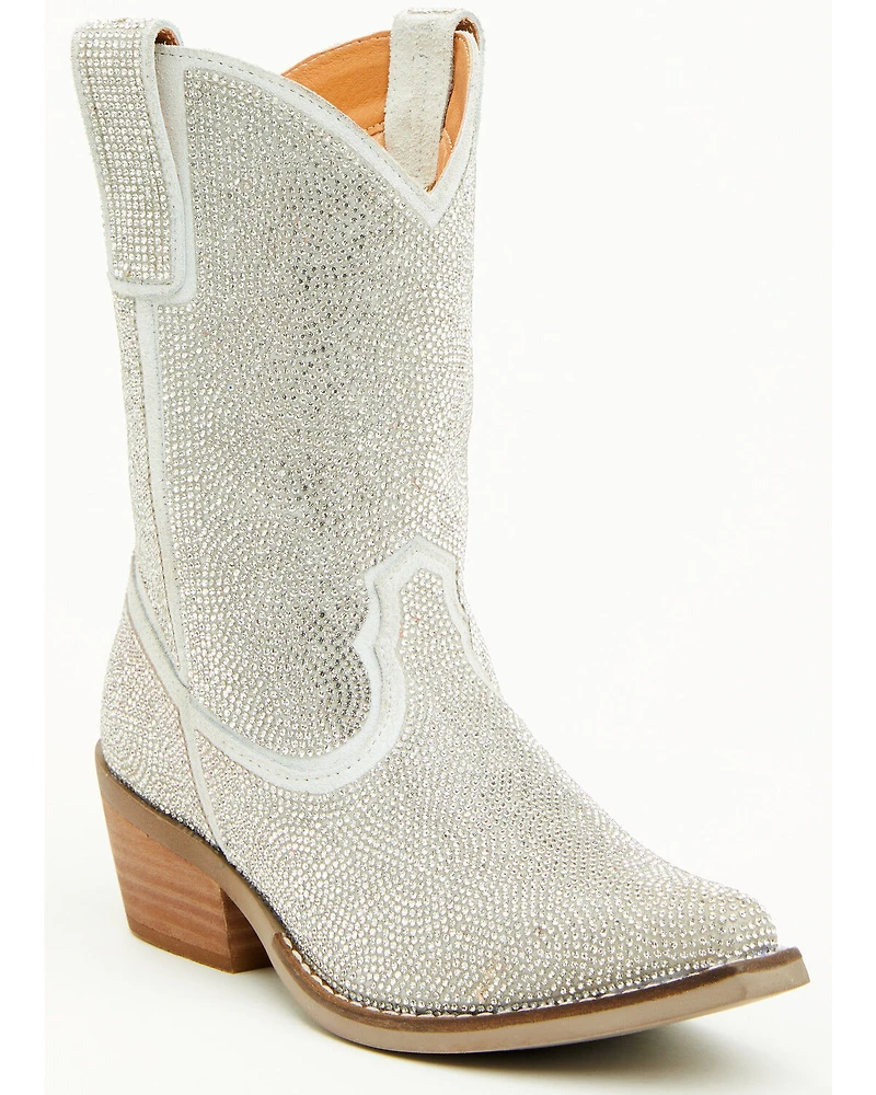 Dingo Girls' Silver Dollar Embellished Western Boots - Snip Toe