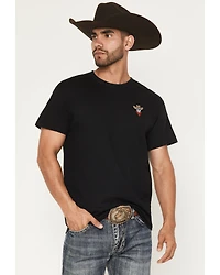 Riot Society Men's Skull Cowboy Short Sleeve Graphic T-Shirt