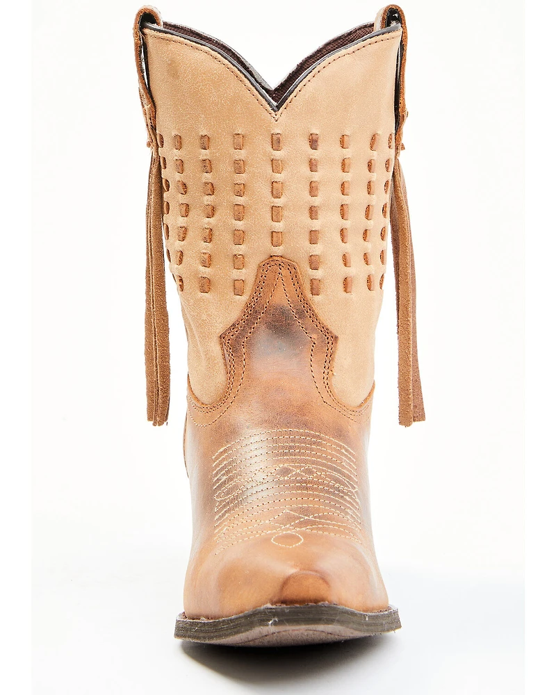 Laredo Women's Brown Fringe Western Performance Boots - Snip Toe
