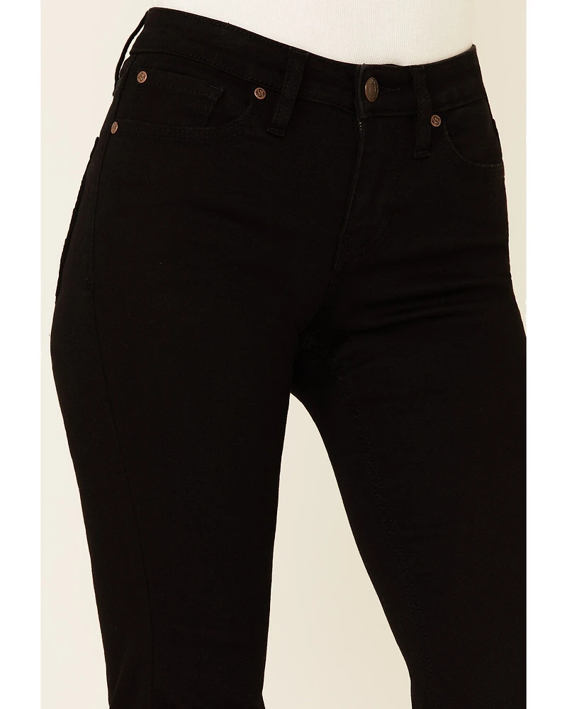 Shyanne Women's Seamed Pockets Mid Rise Bootcut Jeans