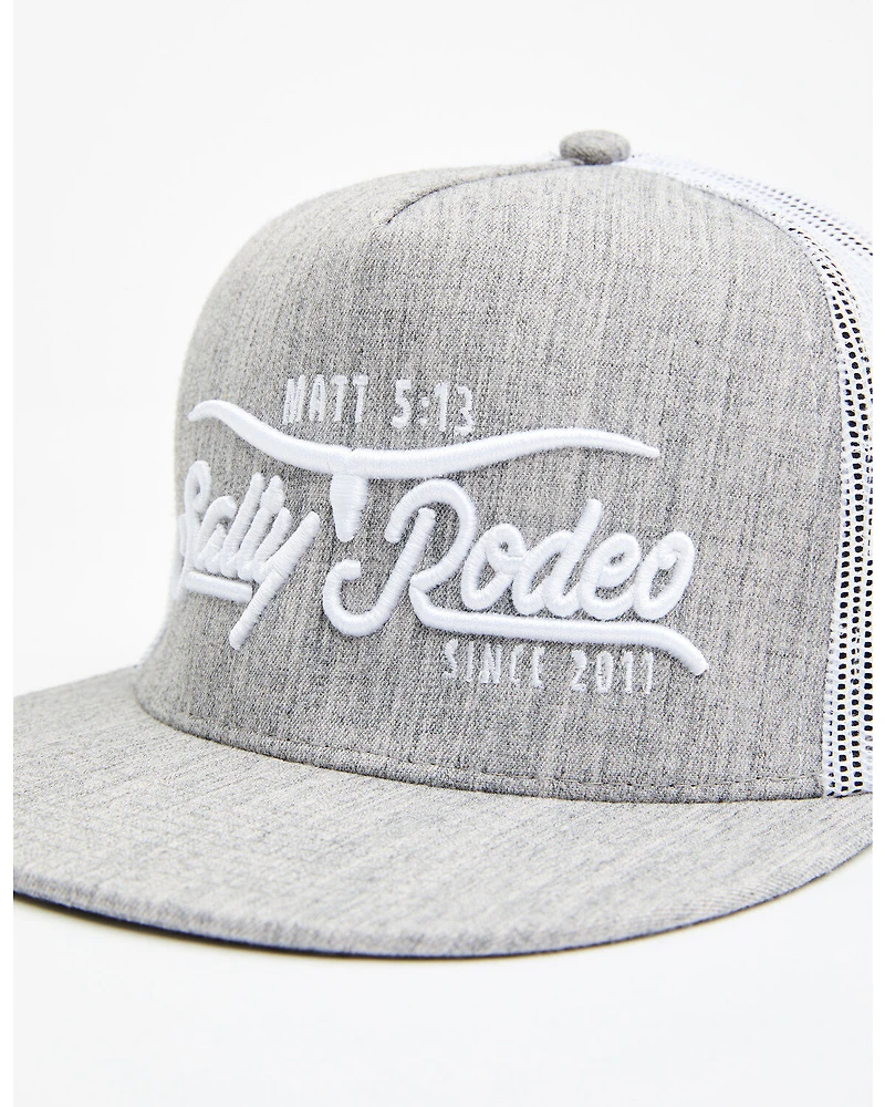 Salty Rodeo Men's Longhorn Logo Embroidered Trucker Cap