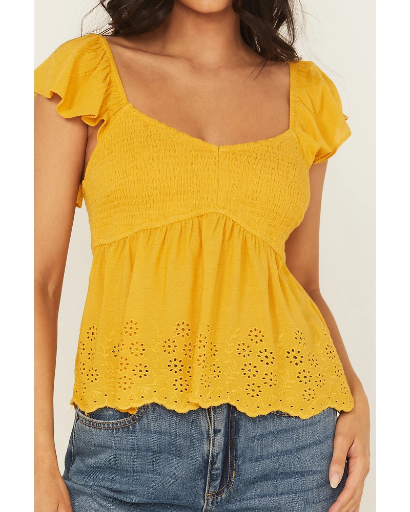 Cleo + Wolf Women's Elizabeth Peplum Top