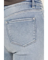 Vervet Women's Light Wash Mid Rise Bootcut Stretch Denim Jeans