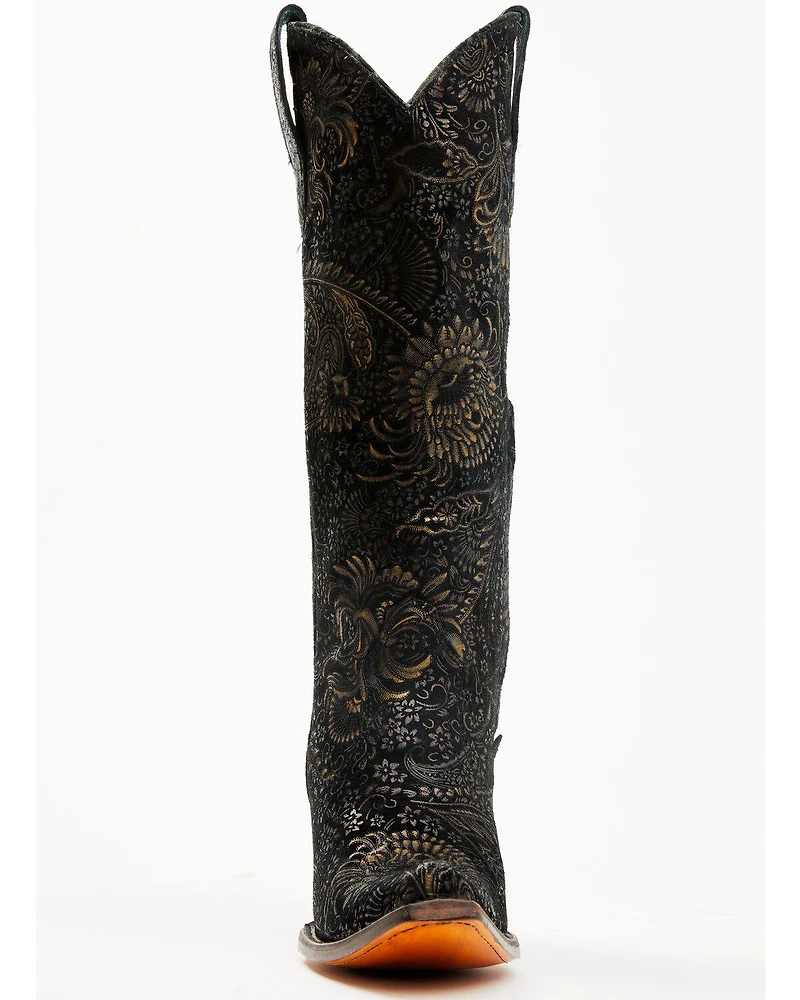 Corral Women's Floral Tall Western Boots - Snip Toe