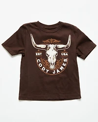 Cody James Toddler Boys' USA Steerhead Short Sleeve Graphic T-Shirt