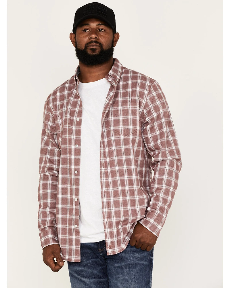 Cody James Men's Montana Plaid Print Long Sleeve Button Down Shirt