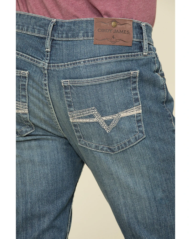 Cody James Men's Stone Cold Wash Jackson Slim Straight Stretch Denim Jeans