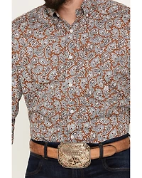 Roper Men's Amarillo Paisley Print Long Sleeve Button Down Western Shirt
