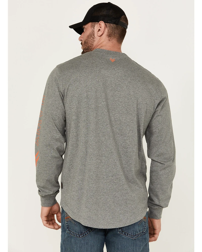 Hawx Men's Logo Long Sleeve Knit Work T-Shirt - Tall