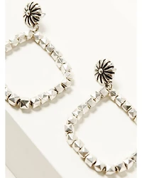 Shyanne Women's Facet Silver Bead Statement Earrings