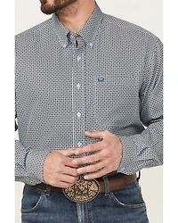 Cinch Men's Geo Print Long Sleeve Button-Down Performance Stretch Western Shirt