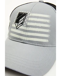 RANK 45® Men's Rubber Logo Flag Patch Mesh-Back Ball Cap