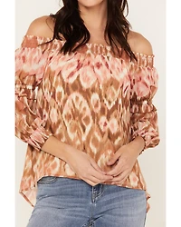 Shyanne Women's Ikat Peasant Blouse