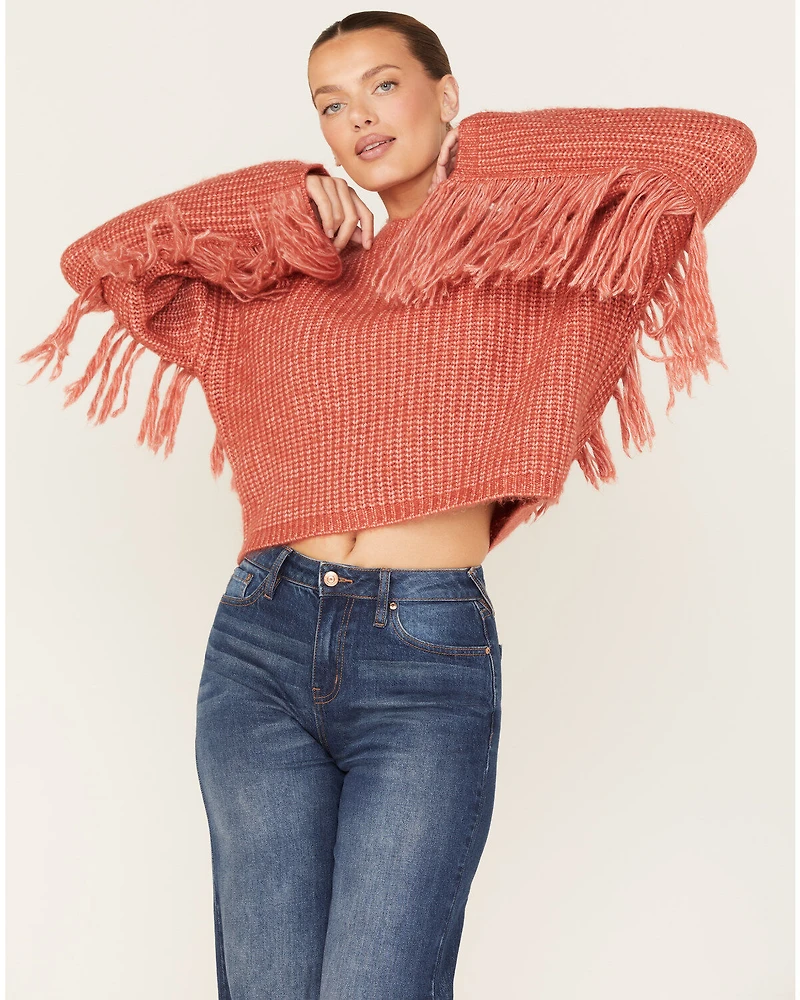 Wild Moss Women's Fringe Sweater