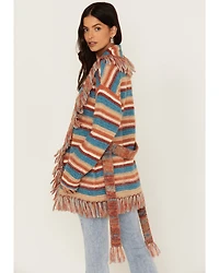 Idyllwind Women's Abilene Striped Fringe Cardigan