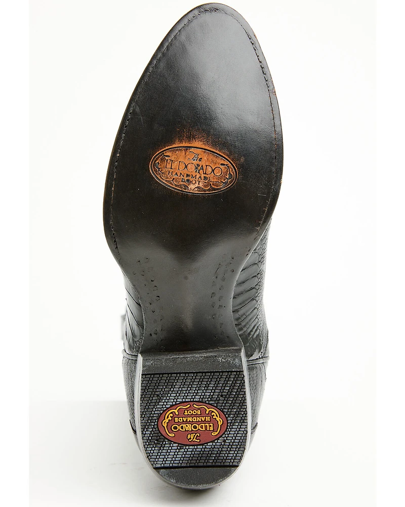 El Dorado Men's Handmade Ostrich Leg Western Boots - Round Toe
