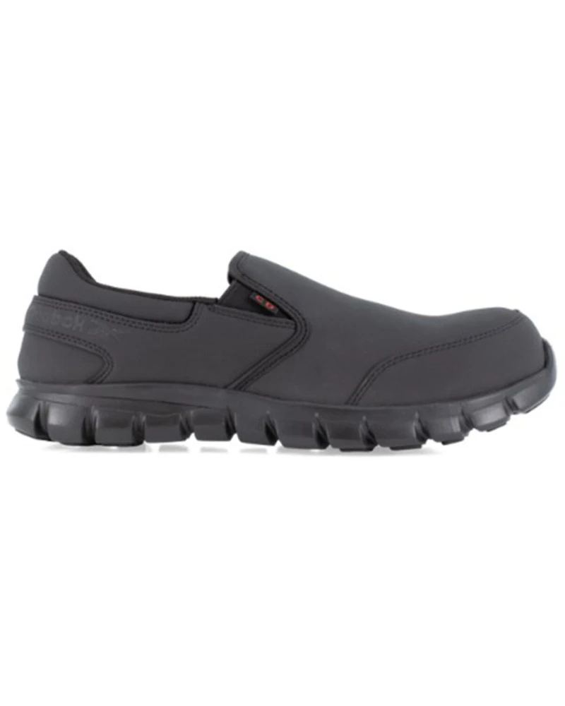 Reebok Women's Sublite Cushion Athletic Slip-On Work Shoes - Composite Toe