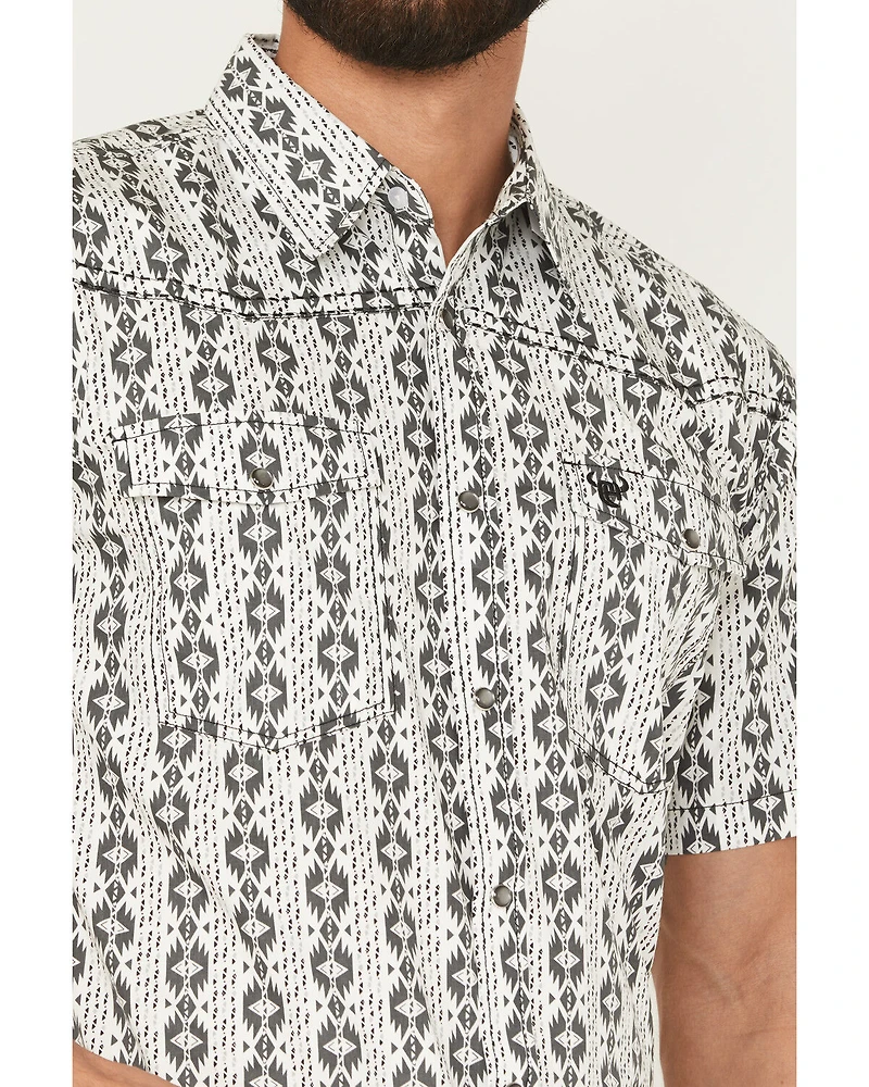 Cowboy Hardware Men's Southwestern Short Sleeve Snap Western Shirt