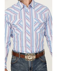 Wrangler 20X Men's Striped Print Long Sleeve Snap Stretch Western Shirt