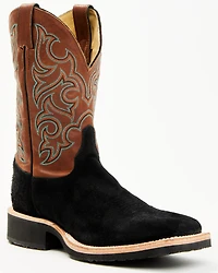 Justin Men's Alamo Roughout Western Boots - Broad Square Toe
