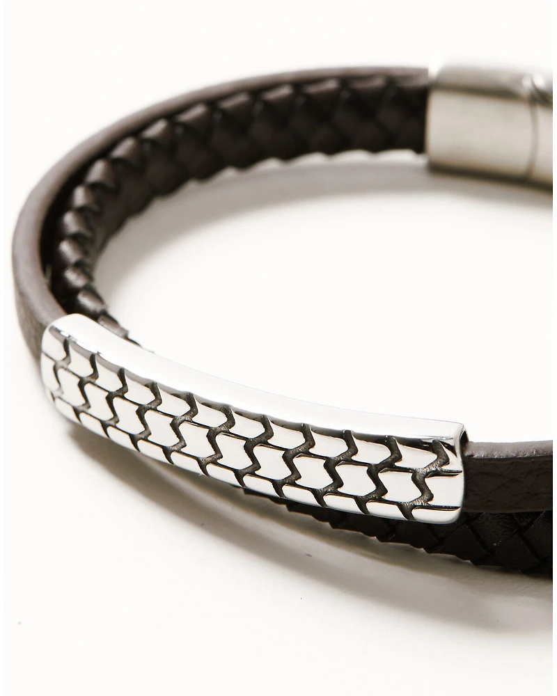 Cody James Men's Adjustable Leather Bracelet