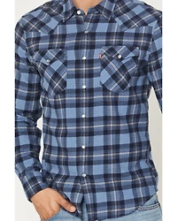 Levi's Men's Niklas Plaid Print Long Sleeve Snap Flannel Shirt