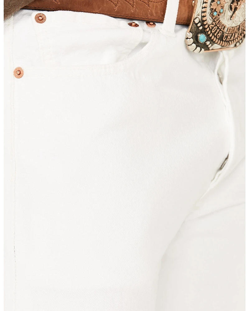 Levi's Men's 501 Optic Daisy White Original Fit Rigid Denim Jeans