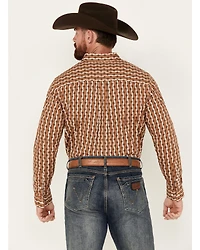 RANK 45® Men's Manvel Southwestern Print Long Sleeve Button-Down Stretch Western Shirt
