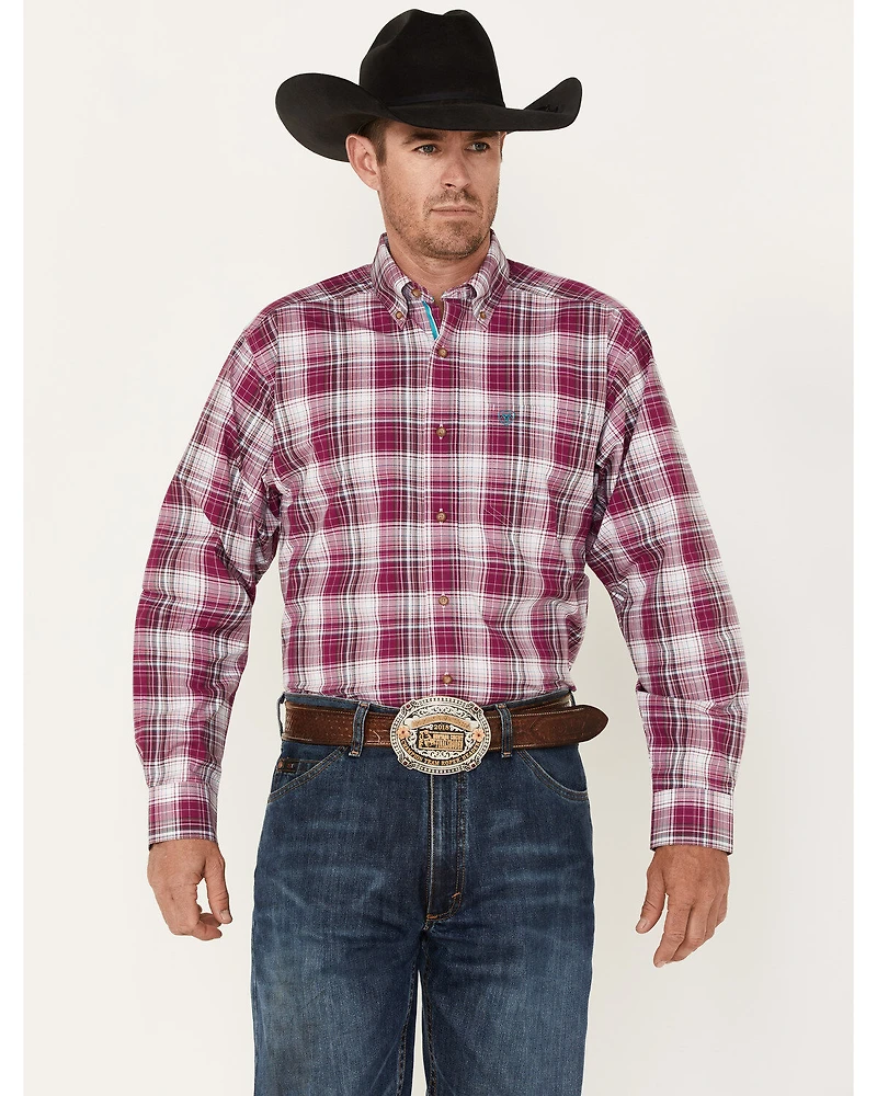 Ariat Men's Fosco Pro Stretch Plaid Button Down Western Shirt
