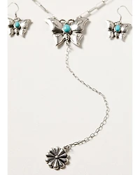 Shyanne Women's Wildflower Bloom Butterfly Concho Jewelry Set - 2 Piece
