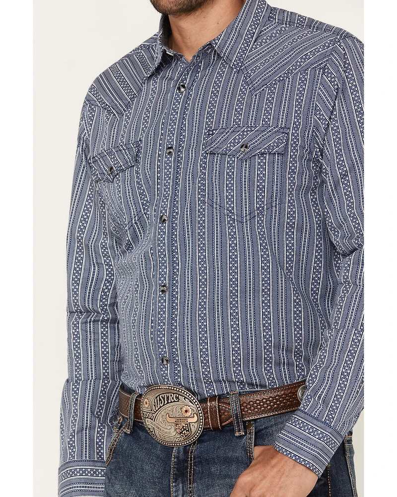 Cody James Men's Born N Raised Striped Long Sleeve Snap Western Shirt - Big & Tall