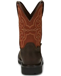 Justin Men's Ricochet Waterproof Western Work Boots - Composite Toe Met Guard