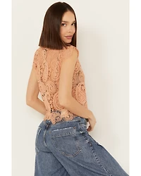 Rock & Roll Denim Women's Paisley Lace Sleeveless Tank